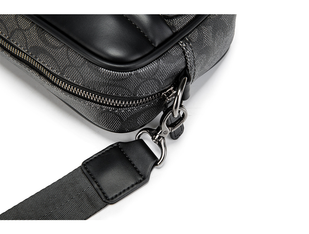 メンズチェックメッセンジャークロスボディバッグ