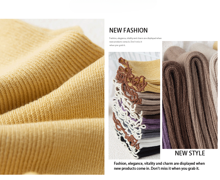 Meias Mid-Calf com Renda