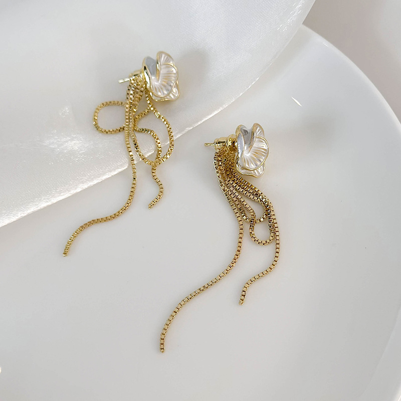 Orecchini con Nappe Camelia Francese