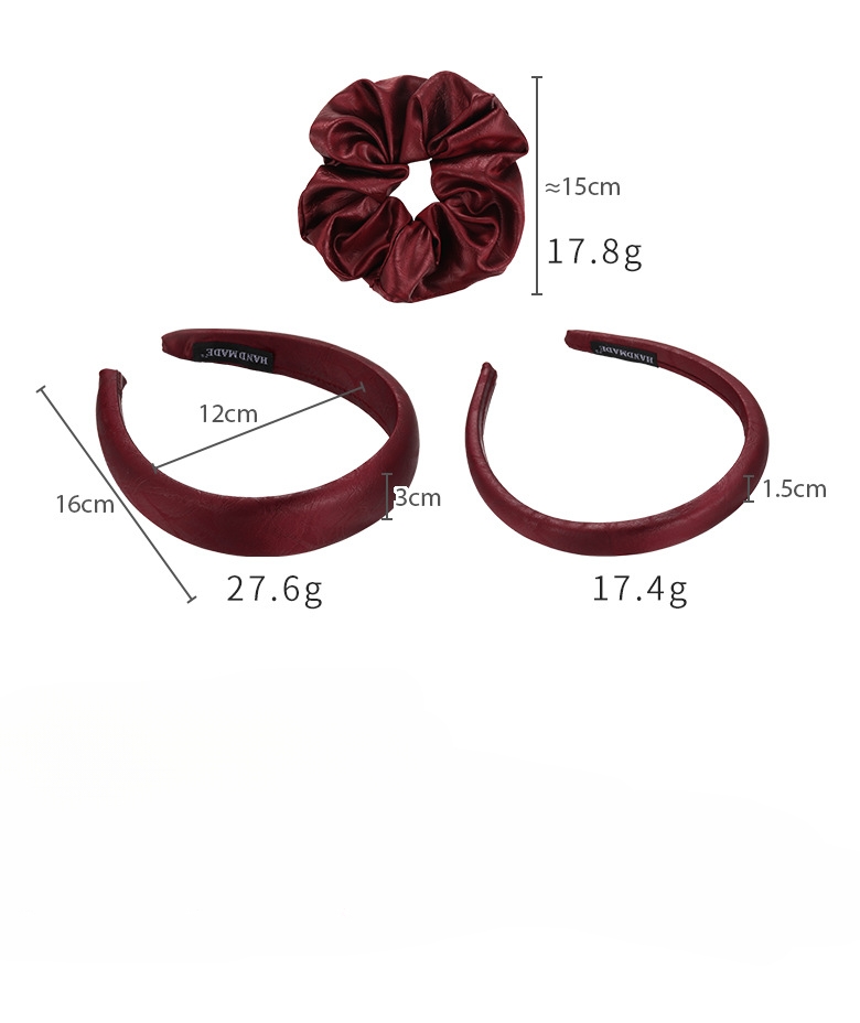 Ac de Păr și Scrunchy din Piele Ecru Înaltă