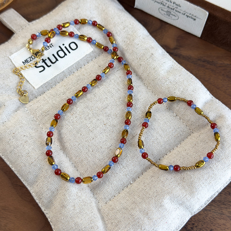 Bead Necklace and Bracelet Set