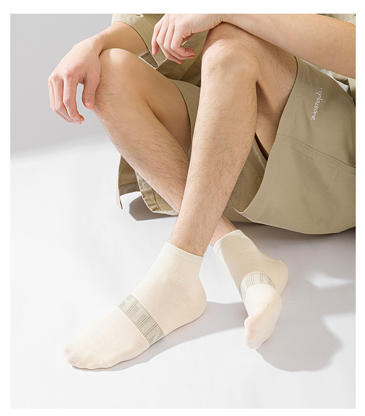 Kaus Kaki No-Show Pria Katun