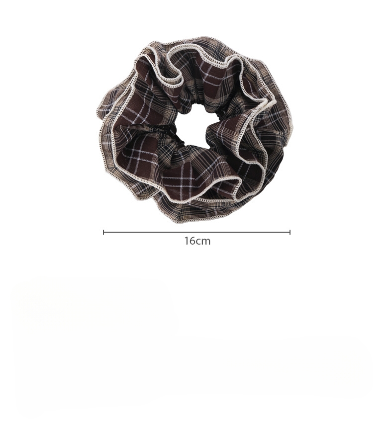 سكرونش مزدوج الطبقة منقوش مع دانتيل