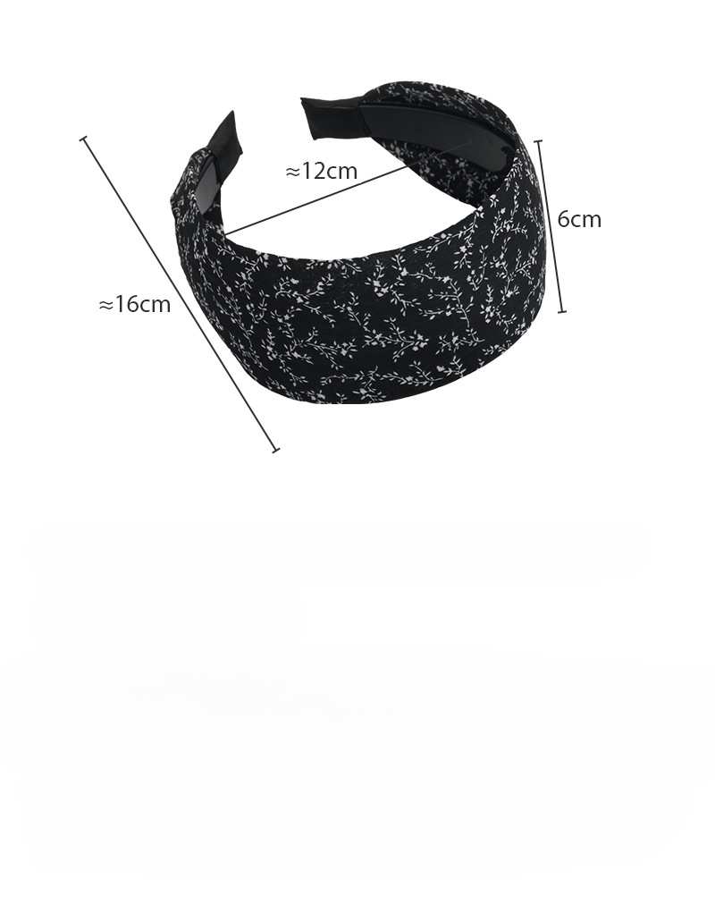 Diadema Ancha con Puntos y Flores