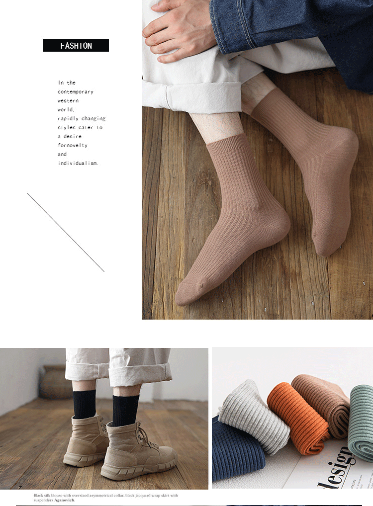 Tất Cotton Sọc Dọc Kim Đôi