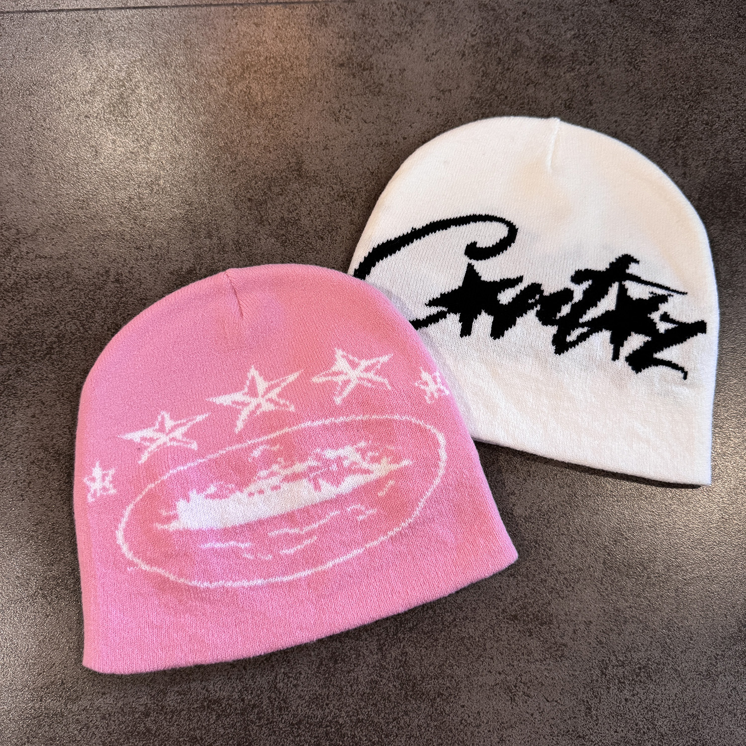 Jacquard gebreide muts