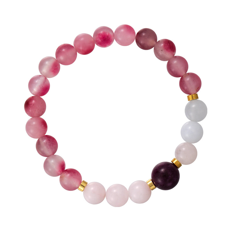 สร้อยข้อมือหินสีสันสดใสทำมือ