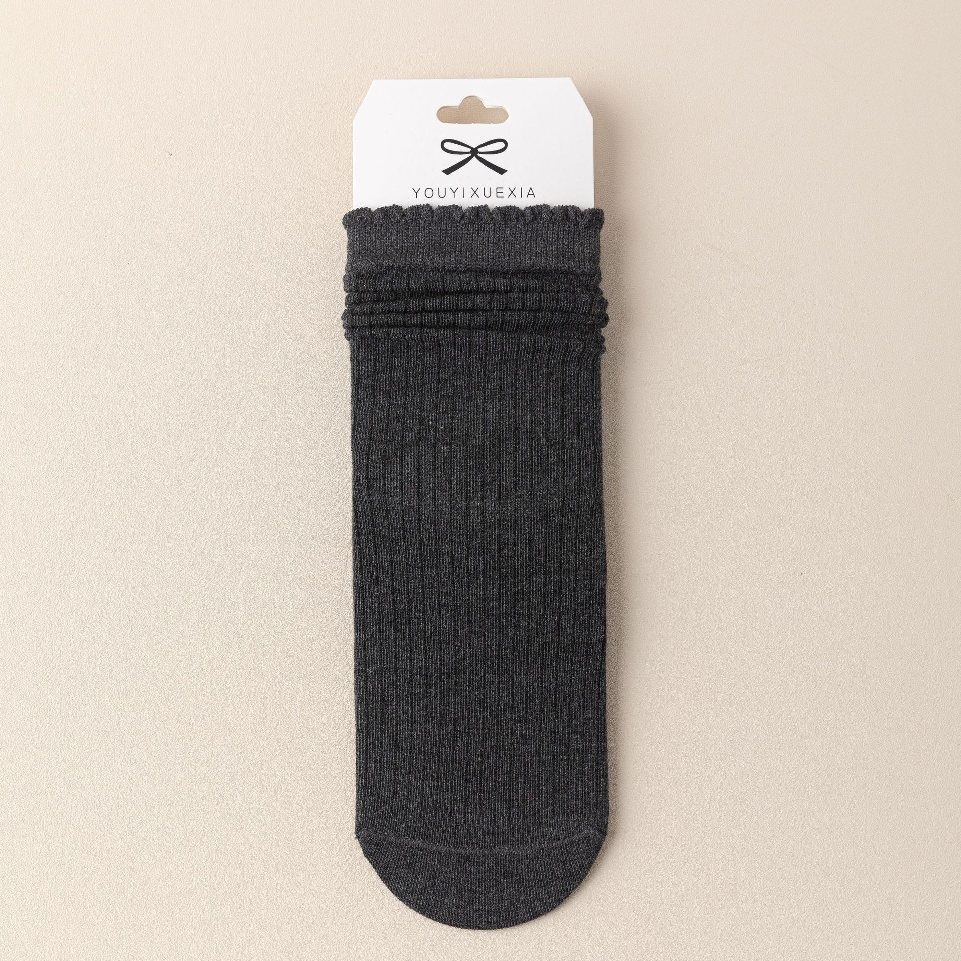 Meias Tombadas com Borda Folhos para Mulher