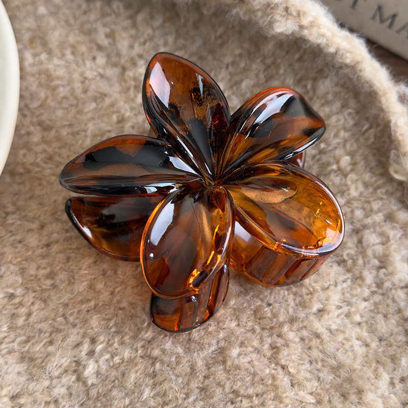 Leopardenprint Haarklammer Frangipani