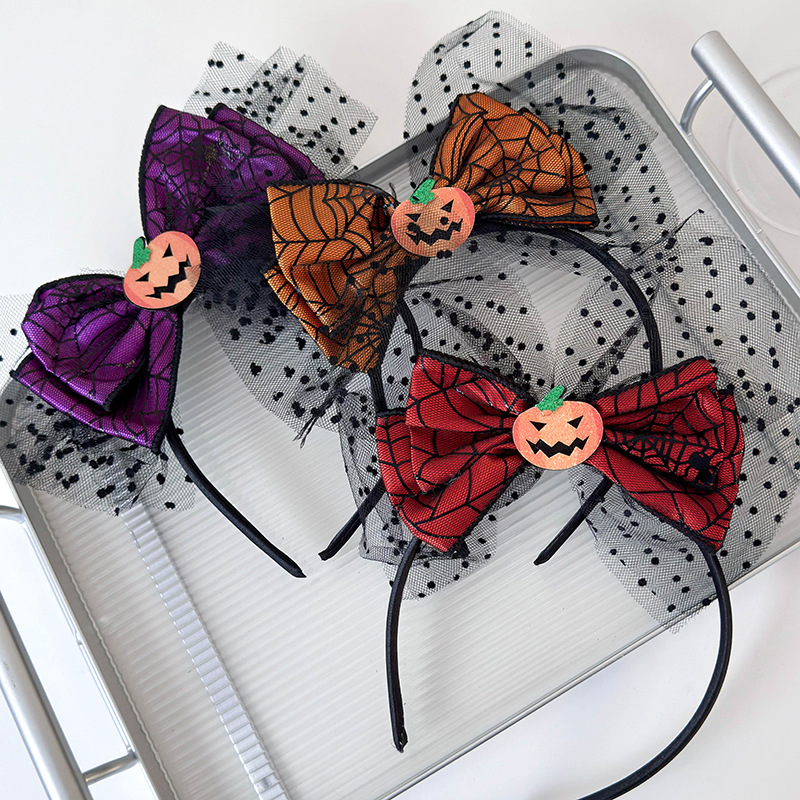 Diadema de Lazo con Calavera de Calabaza