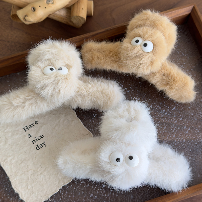 Άσχημο Γλυκό Πλισέ Κλιπ Μαλλιών με Μεγάλα Μάτια