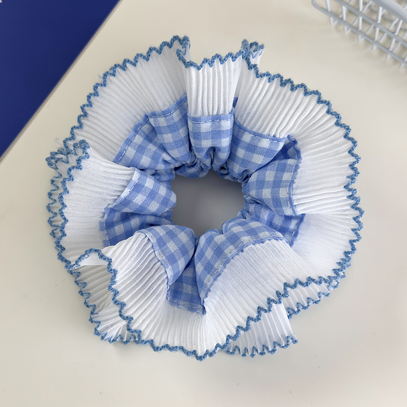 Niebieska Kraciasta Gumka do Włosów