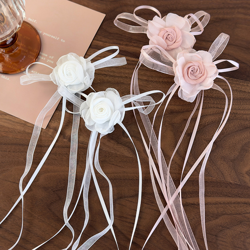 Agrafă de Păr cu Panglică Florală