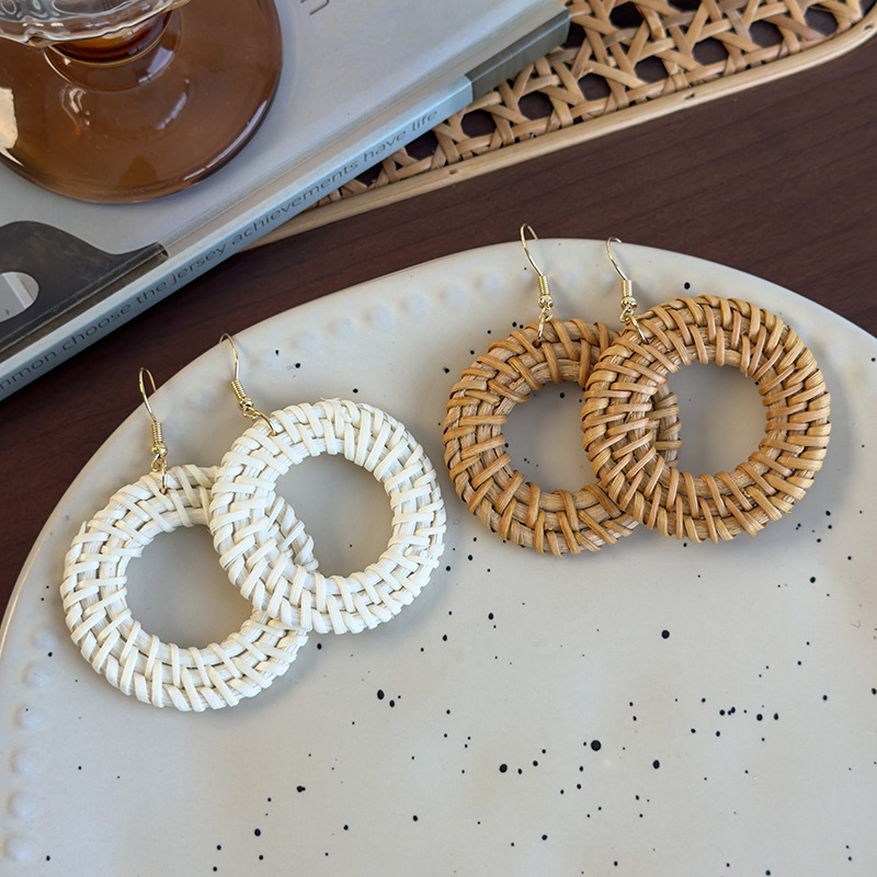 대나무 후프 귀걸이
