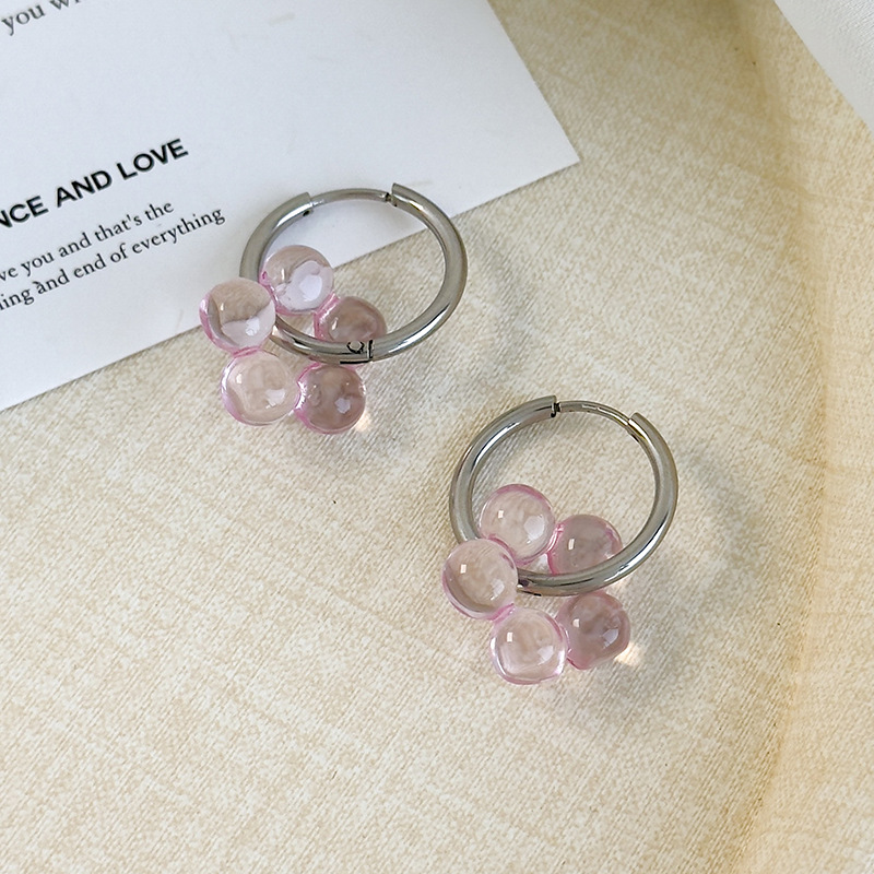 ต่างหูดอกไม้สดน่ารัก