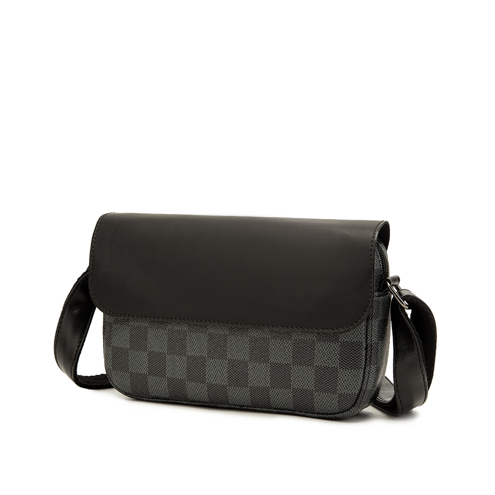 Men's Plaid Crossbody Bag