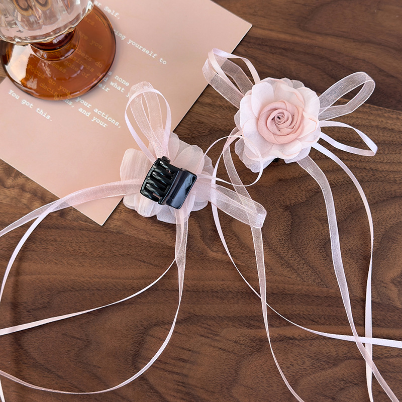 Agrafă de Păr cu Panglică Florală