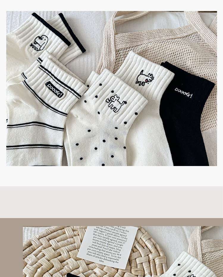 Chaussettes Chevilles Brodées Chiot