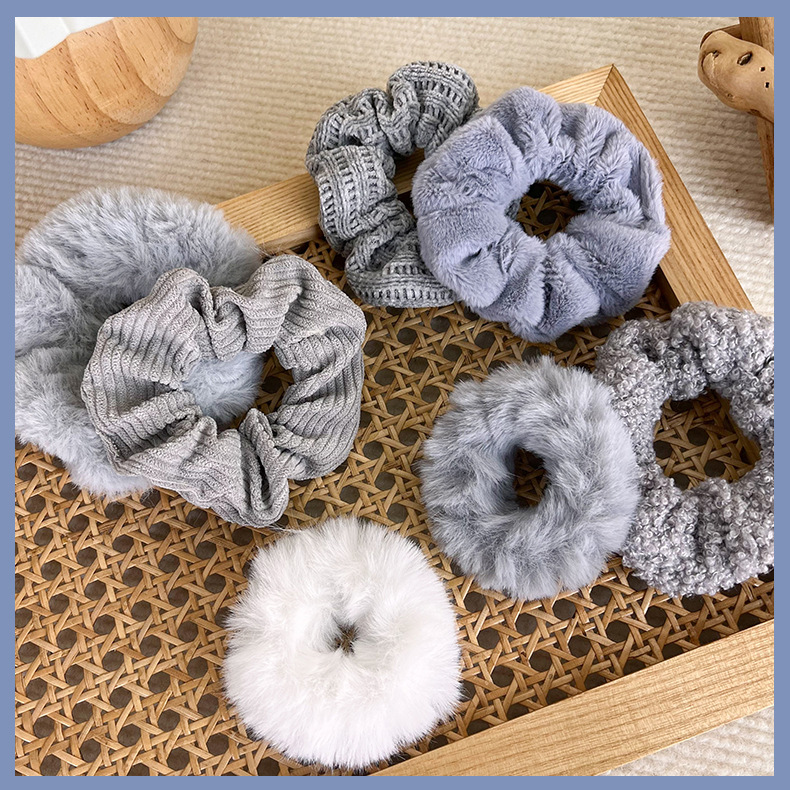 Élastiques à Cheveux Scrunchies Pelucheux