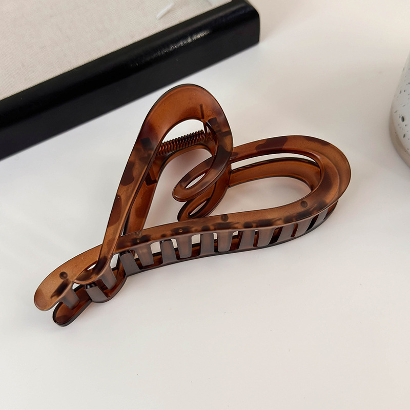 Geometric Heart Hair Claw Clip