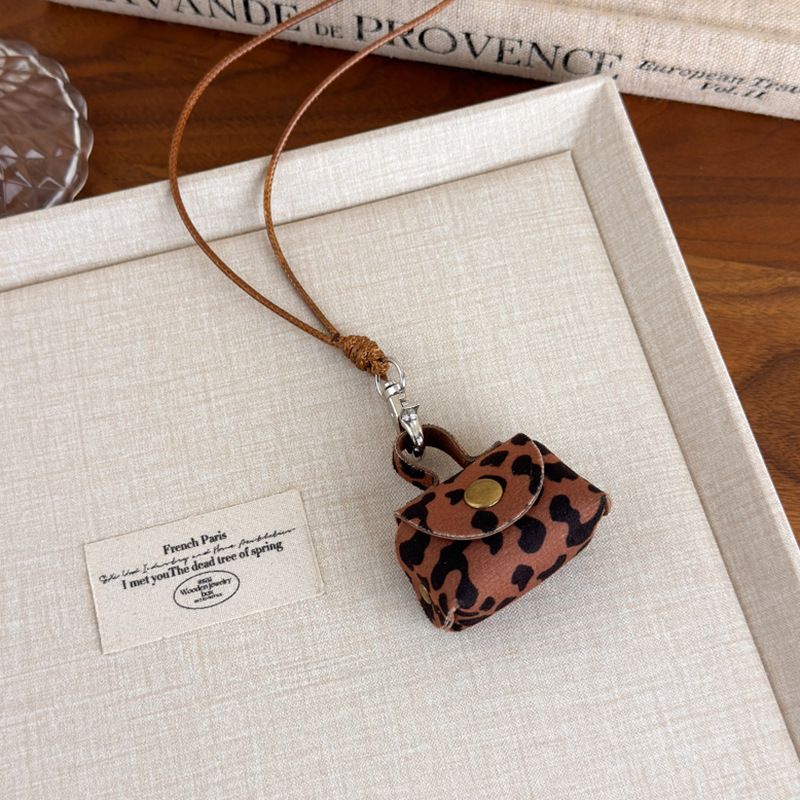 Leopard Print Coin Purse Necklace