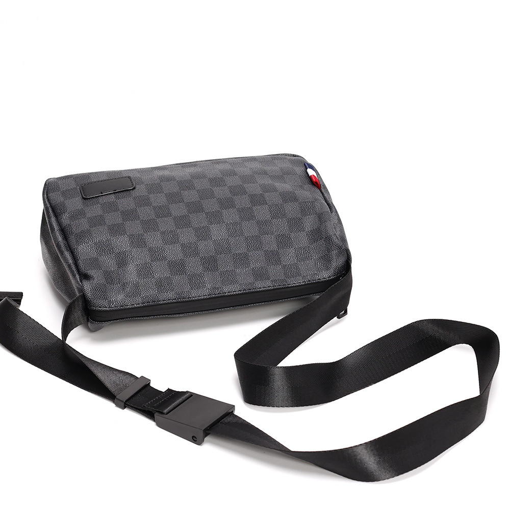 Heren Schoudertas met Ruitpatroon