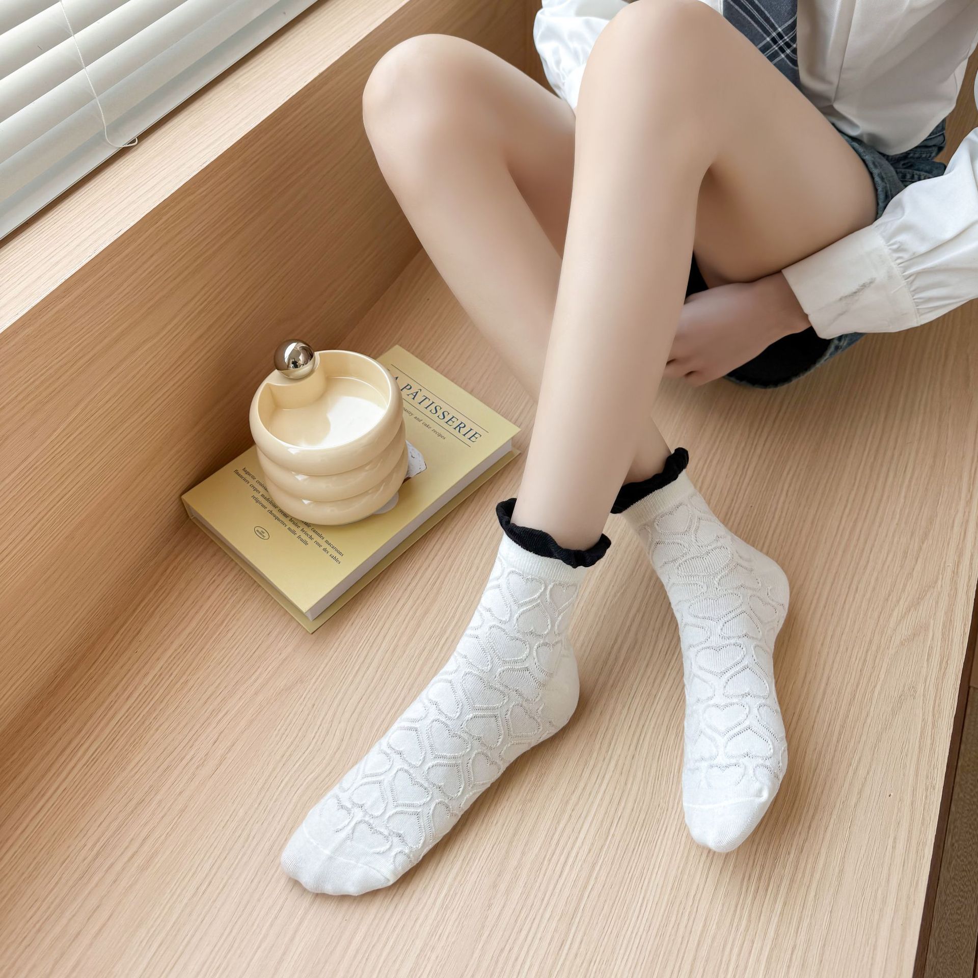 Meias de Renda com Babados