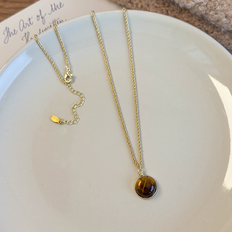 Retro Geometryczna Imitacja Perłowej Naszyjnik