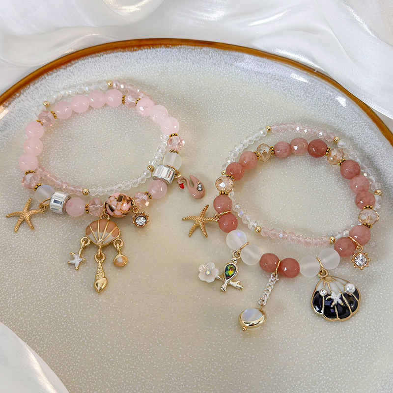 별조개 크리스털 구슬 팔찌