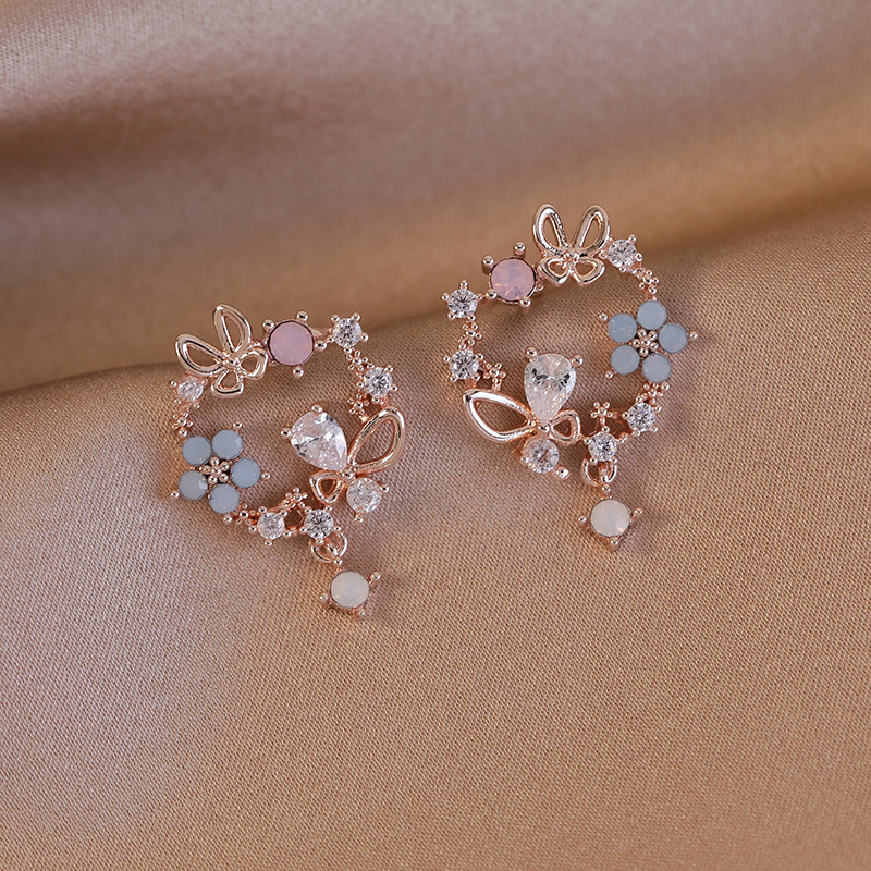 Butterfly Flower Earrings