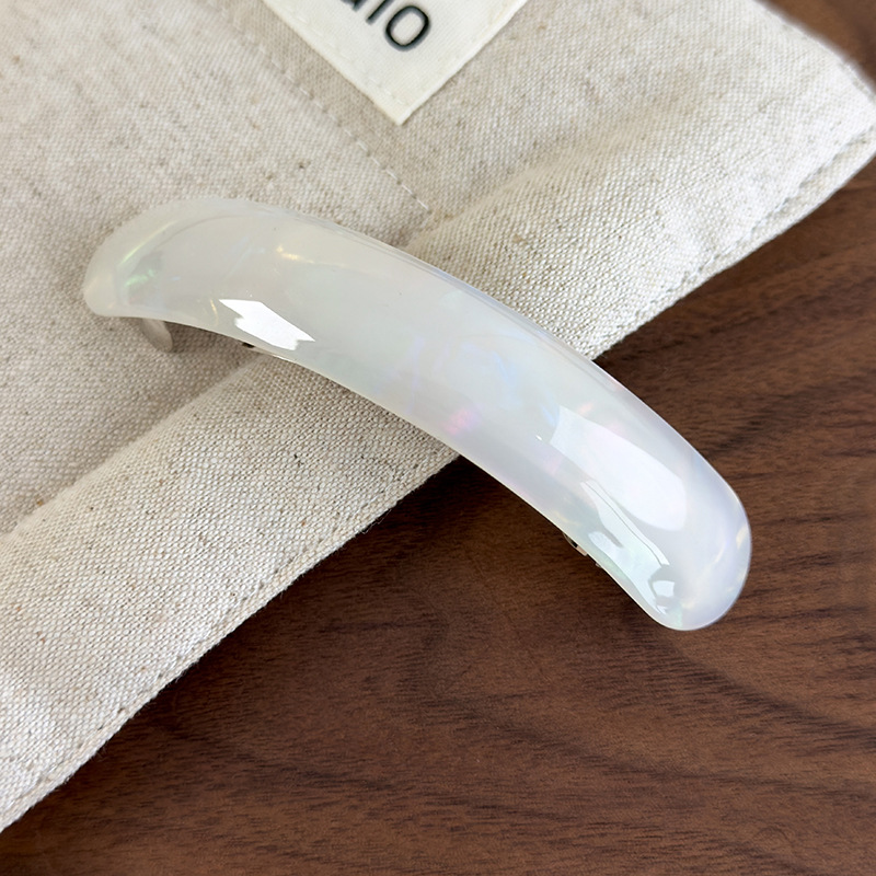 Arc-Shaped Acetate Spring Hair Clip
