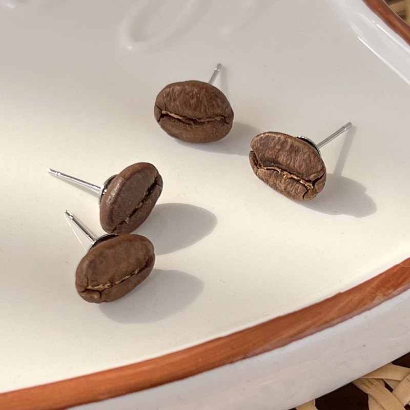 핸드메이드 커피빈 귀걸이