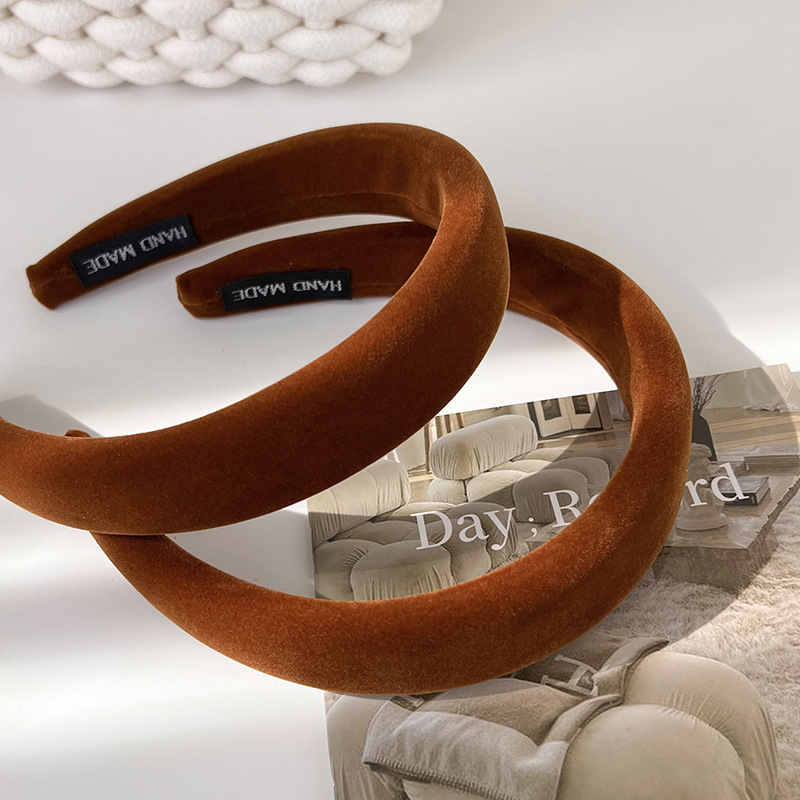 Cinta para el Cabello de Terciopelo Naranja Calabaza