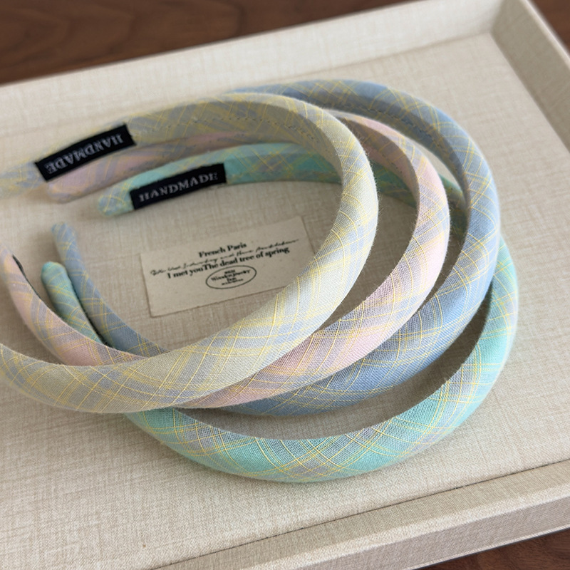 Cinta para el Cabello de Cuadros Pastel