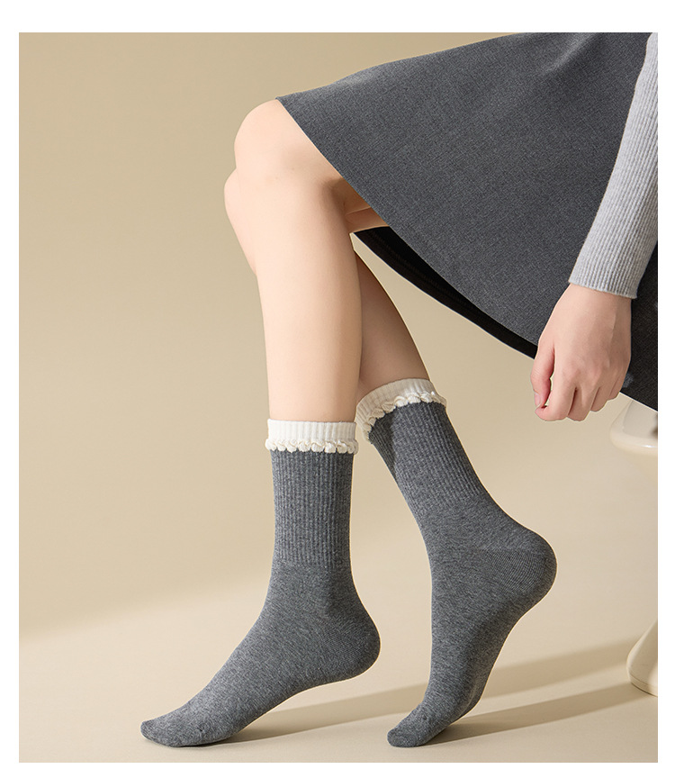 Meias Cano Médio com Barra Bolha