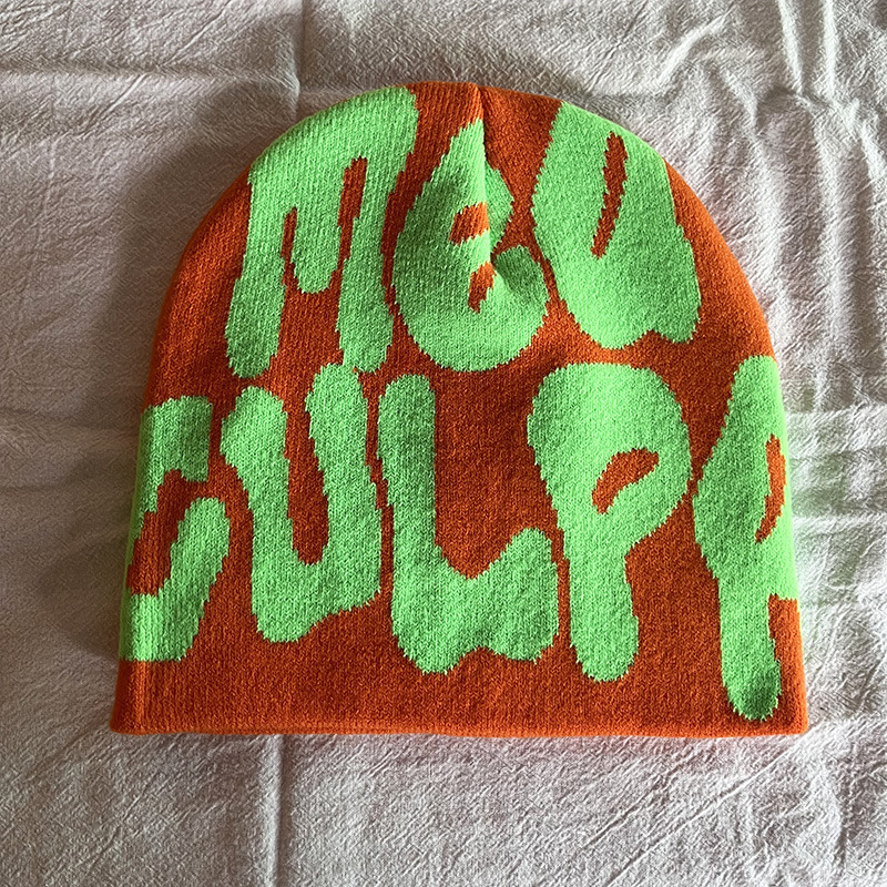 Jacquard Πλεκτό Κασκέτο με Εκτύπωση Αλφαβήτου