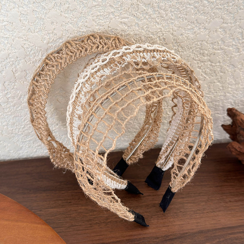 Diadema Trenzada de Lino y Paja