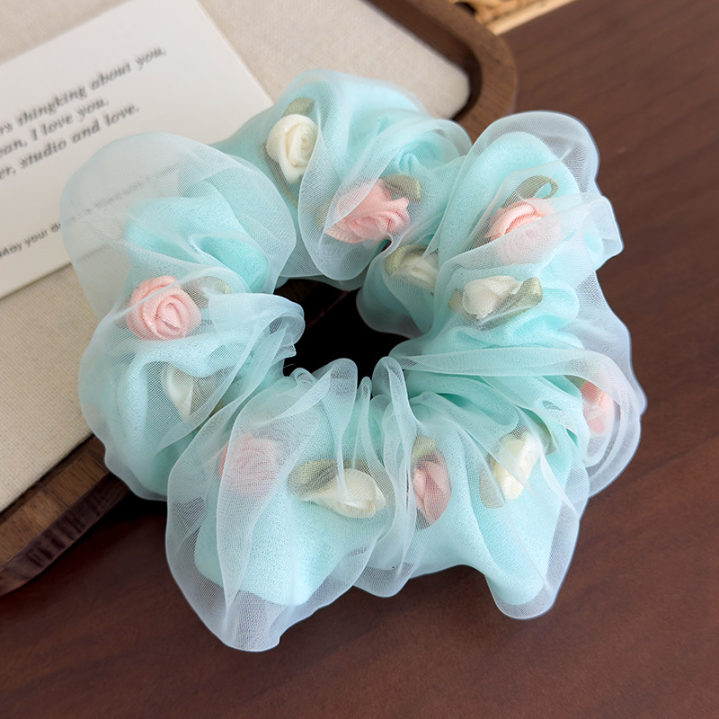Hair Scrunchie with Double Roses