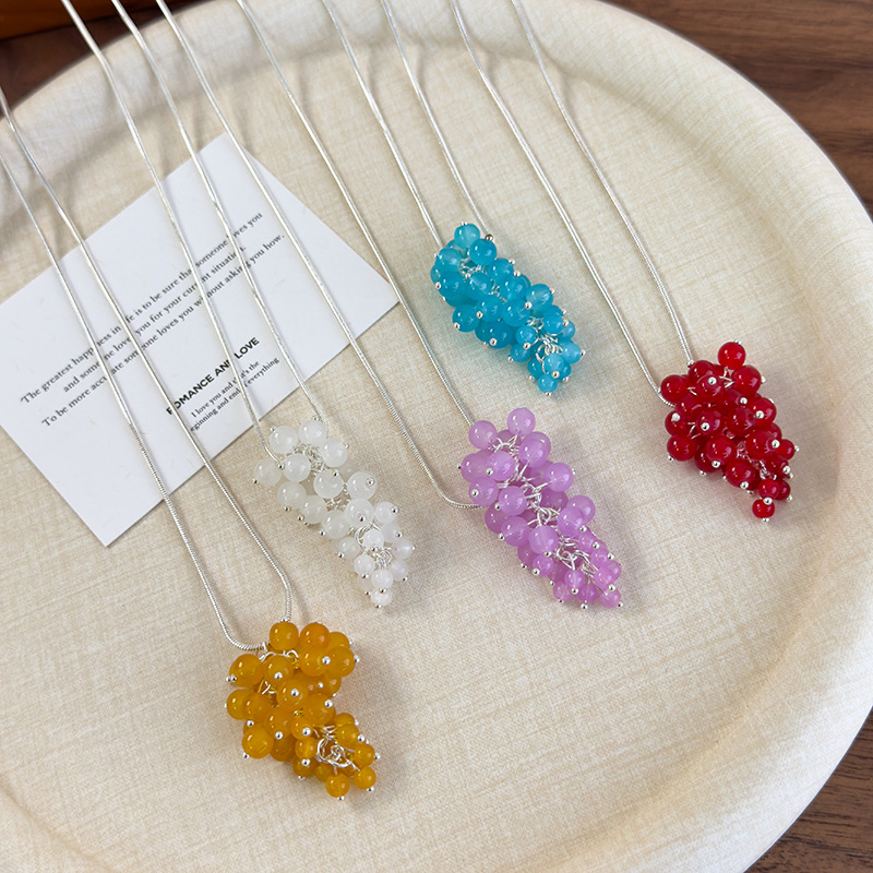 Довге Намисто з Виноградним Намистинами