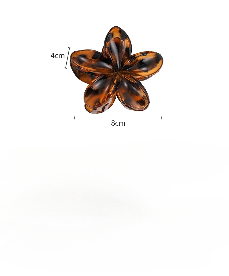 Leopardenprint Haarklammer Frangipani