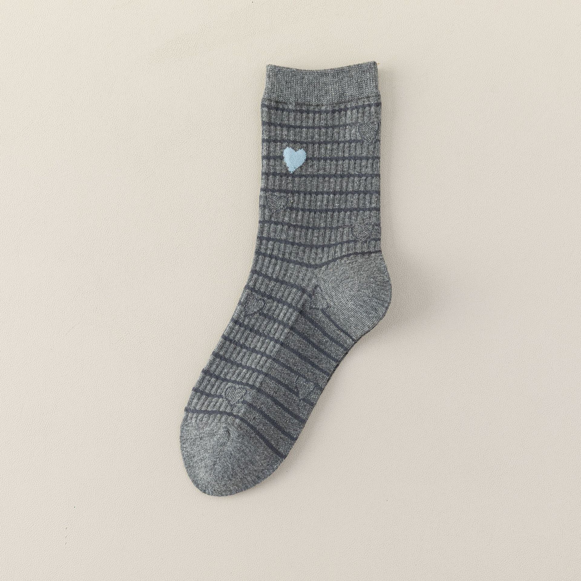 Meias de Corações Listrados para Mulheres