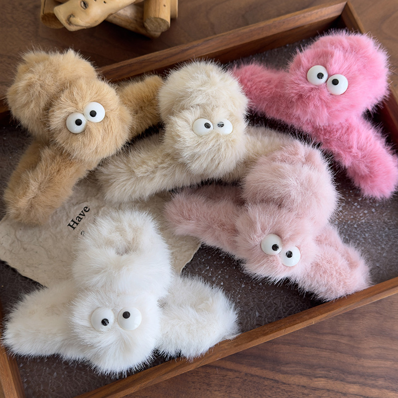 Άσχημο Γλυκό Πλισέ Κλιπ Μαλλιών με Μεγάλα Μάτια