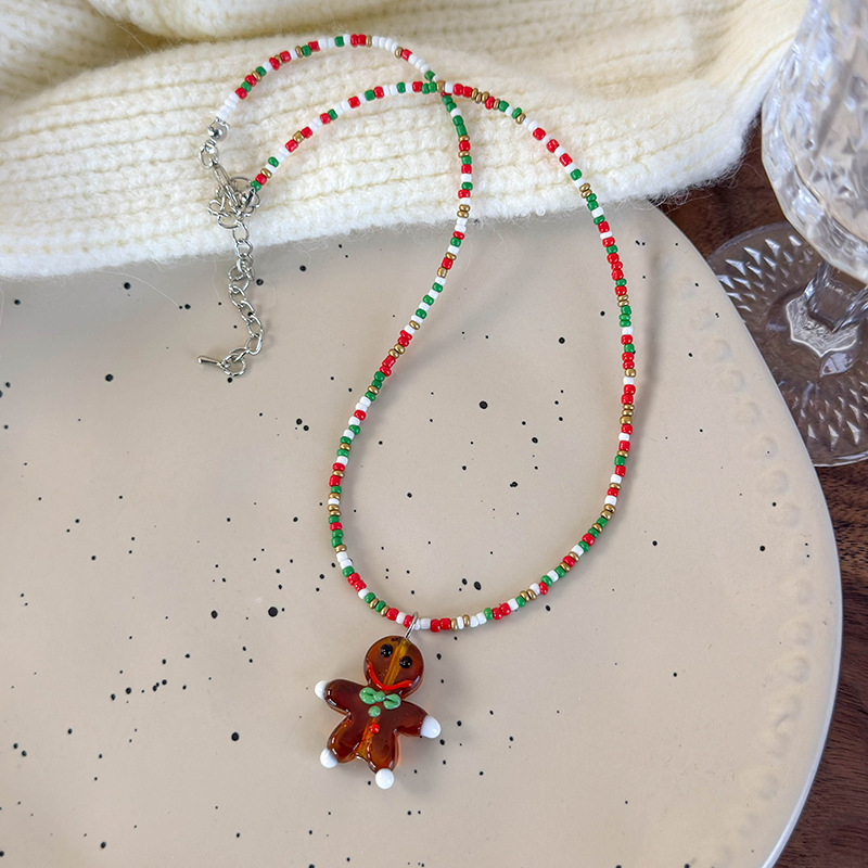 Різдвяне Намисто з Бісеру та Мультяшними Підвісками