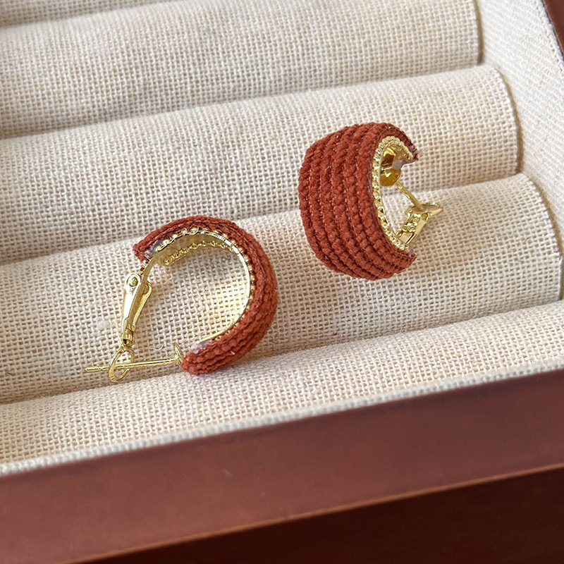 Геометрические Ретро Корейские Серьги