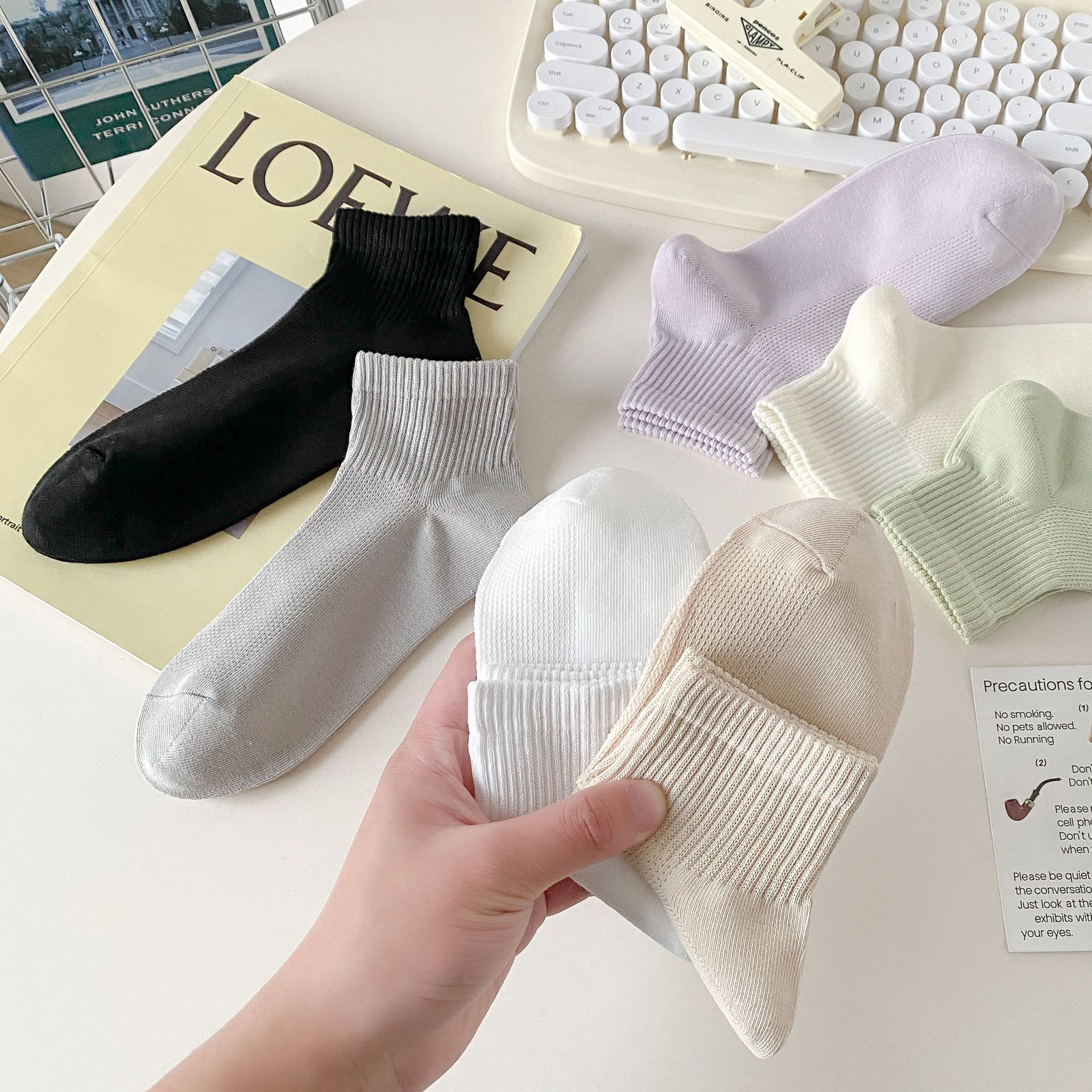 جوارب نسائية قطن شبكة صيف