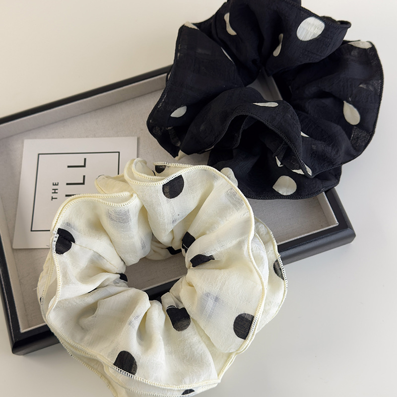 Chiffon Polka Dot Scrunchies