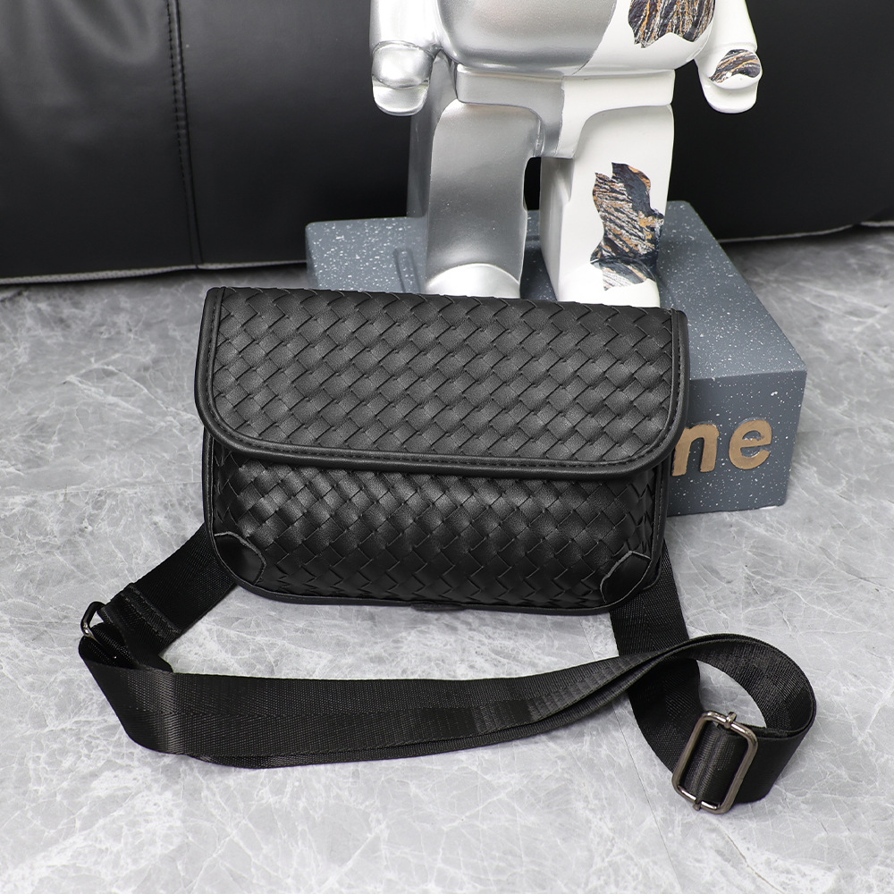 Hand-Woven Leather Crossbody Bag