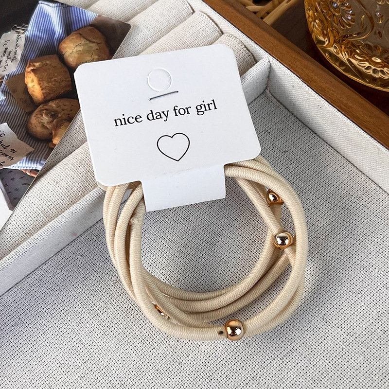 Haargummis mit Goldperlen Klein