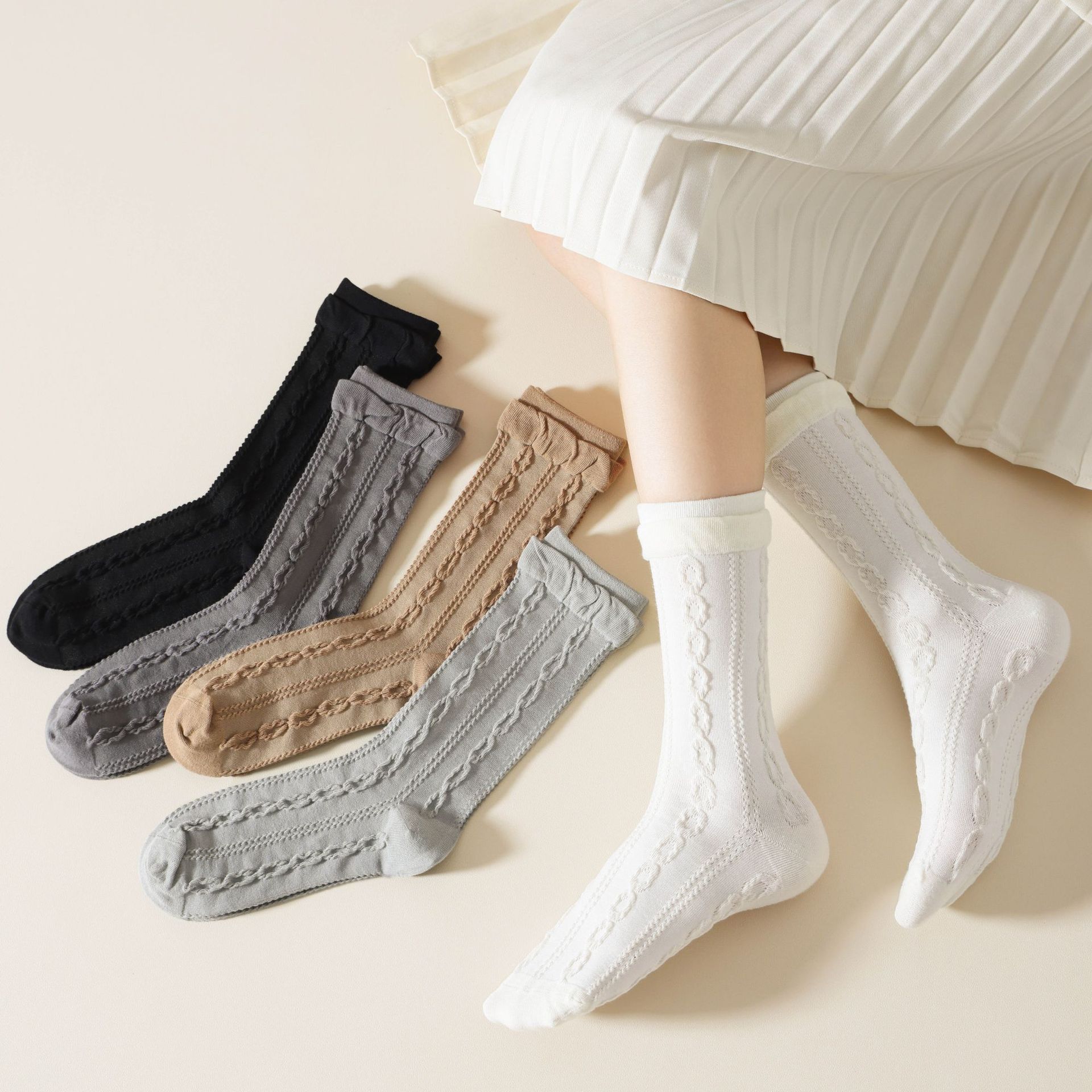 Meias Femininas de Meia Perna