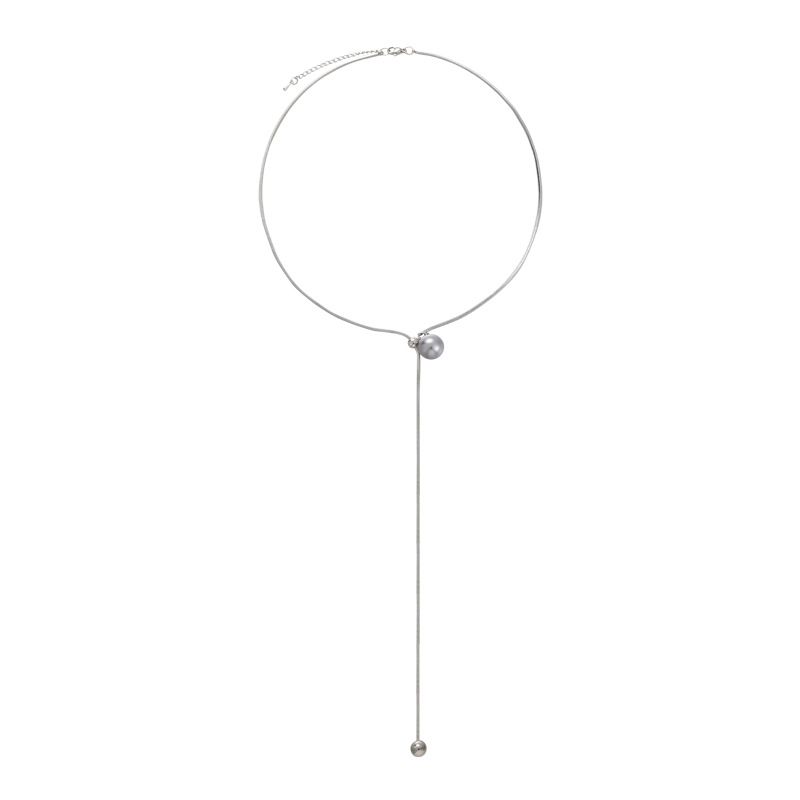 그레이 펄 펜던트 목걸이